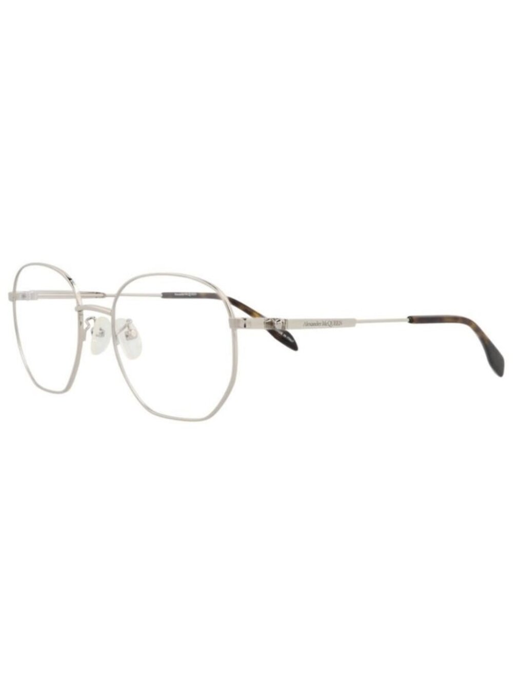 New Alexander McQueen Mens Round/Oval Silver Silver Transparent Fashion Designer